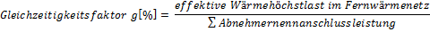 Gleichzeitigkeitsfaktor